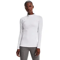 Koszulki i topy damskie - Under Armour Damska koszulka polo Ua Authentics Mockneck dla kobiet, termiczna koszulka do biegania z długim rękawem z technologią Anti-Odour - miniaturka - grafika 1