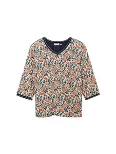 Koszulki i topy damskie - TOM TAILOR T-shirt damski, 32369 - Small Grey Tie Dye Floral, L - grafika 1