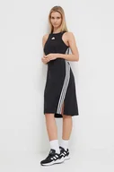 Sukienki - adidas sukienka kolor czarny midi prosta - miniaturka - grafika 1