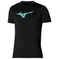 Koszulki męskie - Mizuno Koszulka męska Core Rb, Czarny, XL - miniaturka - grafika 1