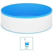 Baseny ogrodowe - vidaXL Lumarko Basen ogrodowy z wiszącym skimmerem i pompą, 350x90 cm, biały 3070798 - miniaturka - grafika 1