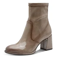 Botki damskie - Tamaris Damskie sztyblety Boot Heel 1-25357-41, szarobrązowe (taupe Patent), 40 EU, Taupe Patent, 40 EU - miniaturka - grafika 1