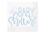 Dekoracje i nakrycia stołu na imprezę - Serwetki na baby shower dla chłopca - 33 cm - 16 szt. - miniaturka - grafika 1