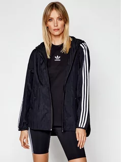 Kurtki damskie - Adidas Wiatrówka Windbreaker GN2780 Czarny Loose Fit - grafika 1