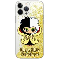 Etui i futerały do telefonów - Etui płynny brokat do Apple IPHONE 13 PRO Disney: Cruella 006 oryginalne i oficjalnie licencjonowane, Złoty - miniaturka - grafika 1