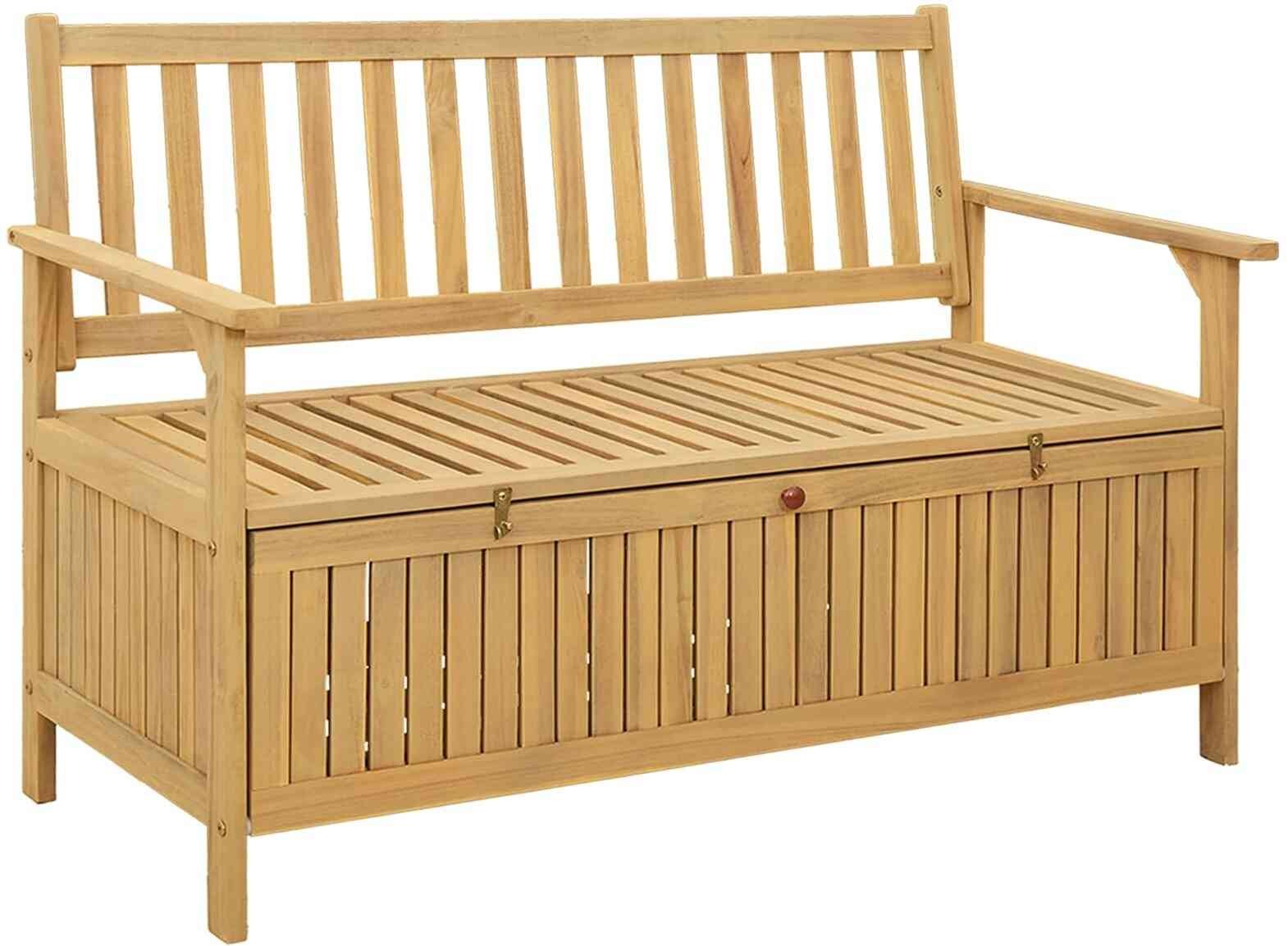 vidaXL Ławka z miejscem do przechowywania z drzwiami Drewno akacjowe