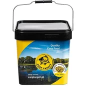Zanęty - Zanęta CARP TARGET Mix ziaren Kukurydza Konopia Rzepik (12 kg) + Wiadro 17 l - miniaturka - grafika 1