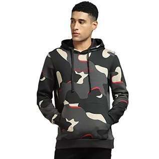 Bluzy męskie - Jack&Jones męska bluza dresowa JJCRAMP Sweat Hood, czarna, M, czarny, M - grafika 1