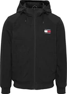 Kurtki męskie - Tommy Jeans Męska kurtka z podszewką polarową TJM wyściełana, Czarny, XL - miniaturka - grafika 1