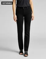 Spodnie damskie - Lee Marion Straight Damskie Spodnie Jeansowe Black Rinse L301Fs47-W38 L31 - miniaturka - grafika 1