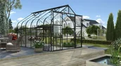 Szklarnie ogrodowe - VITAVIA szklarnia DIANA 9900 szkło przezroczyste 3 mm czarna - miniaturka - grafika 1