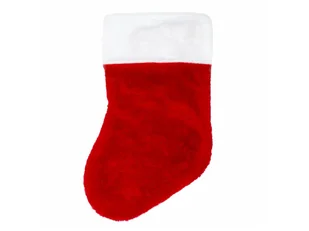 Skarpeta na prezenty czerwona - 31 cm - 1 szt. - Pozostałe akcesoria świąteczne - miniaturka - grafika 1