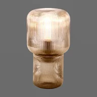 Lampy stojące - Paul Neuhaus Designerska lampa stołowa z bursztynowego szkła - Zonat - miniaturka - grafika 1