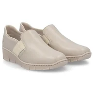 Półbuty damskie - Półbuty damskie Rieker 53784-60 BEIGE 37 - miniaturka - grafika 1