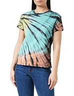 Koszulki i topy damskie - Urban Classics Damska koszulka Tie Dye Boyfriend Tee, dostępna w wielu różnych kolorach, rozmiary od XS do 5XL, czarny, XS - miniaturka - grafika 1