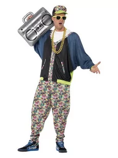 Smiffys Men's 80'S Street Hip Hop Fancy Dress Costume 43198 - Stroje karnawałowe - miniaturka - grafika 1