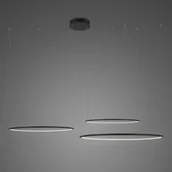Lampy sufitowe - Lampa wisząca Ledowe Okręgi No.3 Φ120 cm in 3k czarna ściemnialna Altavola Design - miniaturka - grafika 1