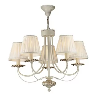 Maytoni Żyrandol LAMPA wisząca OLIVIA ARM326-05-W Maytoni plisowana OPRAWA abażurowa ZWIS klasyczny kremowy ecru ARM326-05-W - Lampy sufitowe - miniaturka - grafika 1