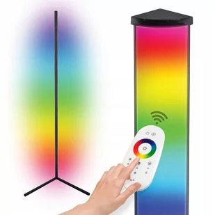 LVT Lampa podłogowa narożna LED RGB 20W 140CM - Czarna 0193-20W-140-RGB-CZ - Lampy stojące - miniaturka - grafika 1