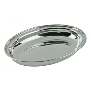 Kinghoff STALOWY PÓŁMISEK GŁĘBOKI 25cm KH-1383 - Tace i patery - miniaturka - grafika 1