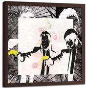 Plakaty - Obraz w ramie brązowej FEEBY, Banksy Pulp Fiction Street 90x90 - miniaturka - grafika 1