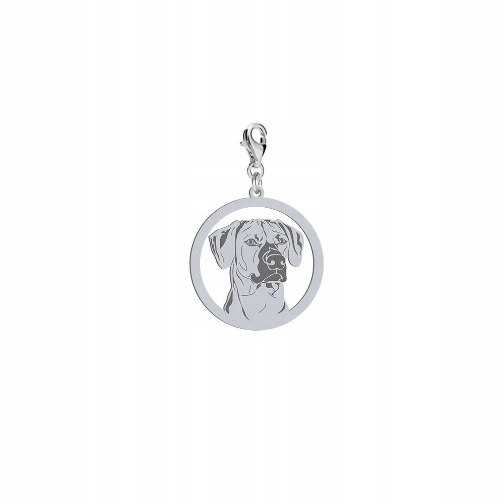 Charms Srebrny z psem Rhodesian Ridgeback 925 Biżuteria DEDYKACJA GRATIS