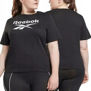 Reebok t-shirt koszulka damska czarna bawełna plus size H62527 3XL - Koszulki i topy damskie - miniaturka - grafika 1