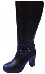 BnW Kozaki ze skóry cholewka 42 cm słupek 8,5 cm - Kozaki damskie BnW Kozaki ze skóry cholewka 42 cm słupek 8,5 cm - Kozaki damskie - miniaturka - grafika 1