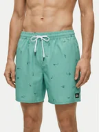 Kąpielówki męskie - Quiksilver Szorty kąpielowe Stretch Printed Volley 16 EQYJV04217 Błękitny Regular Fit - miniaturka - grafika 1