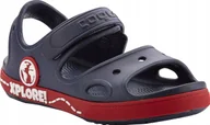 Buty dla dziewczynek - Coqui Sandały dla dzieci Coqui Yogi granatowo-czerwone 8861-407-2109A 23-24 - miniaturka - grafika 1