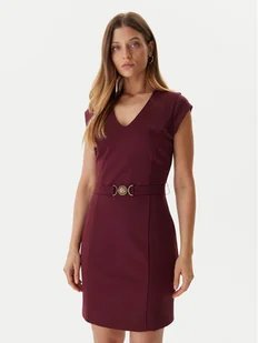 Guess Sukienka koktajlowa W5BK21 KCMU2 Czerwony Slim Fit - Sukienki - miniaturka - grafika 1