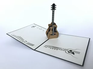 Gitara Akustyczna, 3d Kartka, Muzyka, Dzień Ojca - Kartki okolicznościowe i zaproszenia - miniaturka - grafika 1
