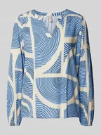 Bluzki damskie - Bluzka o kroju slim fit z wiskozy z kołnierzem z lamówką model ‘OLIVERA’ - miniaturka - grafika 1