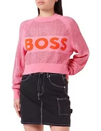 Bluzy damskie - BOSS C_fenniki bluza damska z dzianiny, Średni, różowy, 668, M - miniaturka - grafika 1