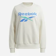 Bluzy damskie - Bluza bez kaptura damska polarowa Reebok Identity Big Logo Fleece Crew 100205763 L Mleczna (1200143878415) - miniaturka - grafika 1
