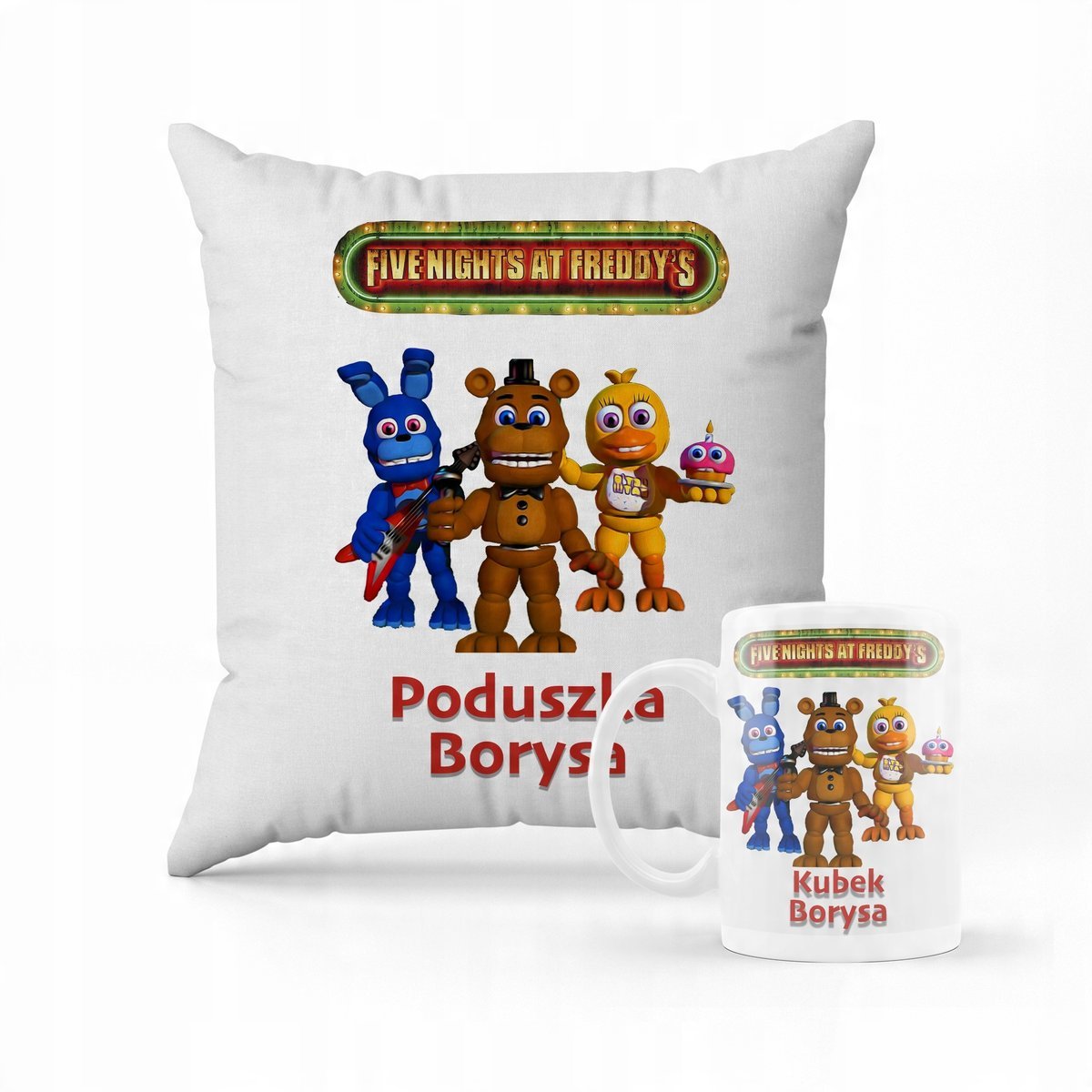 Zestaw Poduszka + Kubek Z nadrukiem Five Nights at Freddy's (2023) Horror 7
