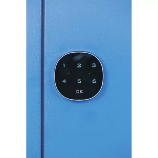Szafka ubraniowa ze schowkami, 3 schowki, 1850 x 300 x 500 mm, zamek elektroniczny z kodem, drzwi laminowane, dąb naturalny - Szafki biurowe - miniaturka - grafika 4