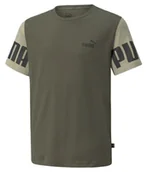Koszulki i topy damskie - T-shirt Koszulka dziecięca Puma Power Khaki r.128 - miniaturka - grafika 1