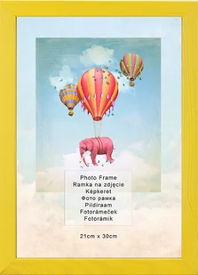 Ramka na zdjęcia 21x30 cm POSTERGALERIA, drewniana, żółta - Ramki na zdjęcia - miniaturka - grafika 1