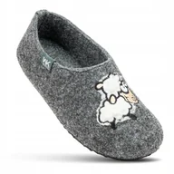 Buty dla dziewczynek - Wojtyłko kapcie dziecięce szary rozmiar 35 - miniaturka - grafika 1