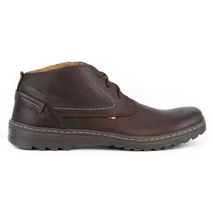 Buty męskie skórzane casual 234GT brązowe - Buty Olivier - Półbuty męskie - miniaturka - grafika 1