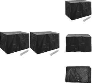 vidaXL Pokrowce na meble ogrodowe 2 szt. 8 oczek 140x70x90 cm - Pokrowce ochronne na meble ogrodowe - Pokrowce na meble ogrodowe - miniaturka - grafika 1