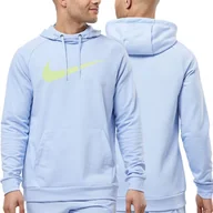 Bluzy męskie - Nike bluza z kapturem Dri-Fit Hoodie męska błękitna CZ2425-479 L - miniaturka - grafika 1