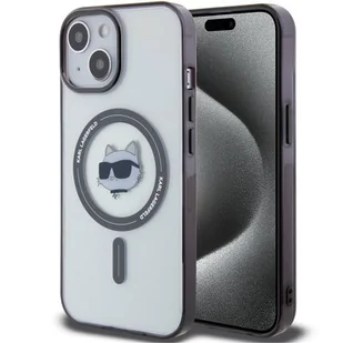 Karl Lagerfeld Etui Hardcase IML Choupette`s Head Magsafe do iPhone 15 6.1 cala Przezroczysty KLHMP15SHCHNOTK - Etui i futerały do telefonów - miniaturka - grafika 1