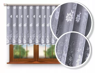 FIRANKA FIRANA ŻAKARDOWA 618413/110 BIAŁA NOWOŚĆ - Firany - miniaturka - grafika 1