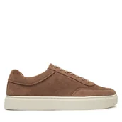 Sneakersy męskie - Sneakersy Calvin Klein Lace Up Suede HM0HM01792 Brązowy - miniaturka - grafika 1