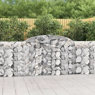 vidaXL Kosze gabionowe, 6 szt, 300x30x100/120 cm, galwanizowane żelazo - Ogrodzenia - miniaturka - grafika 1