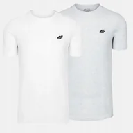 Koszulki męskie - T-SHIRT MĘSKI 4F KOSZULKA BAWEŁNIANA SPORTOWA BASIC ZESTAW 2SZT KOMPLET - miniaturka - grafika 1