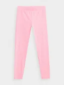 Legginsy - 4F, Legginsy dzianinowe dziewczęce, 4FJSS23TTIGF039-56S, Jasny Róż, Rozmiar 146 - miniaturka - grafika 1