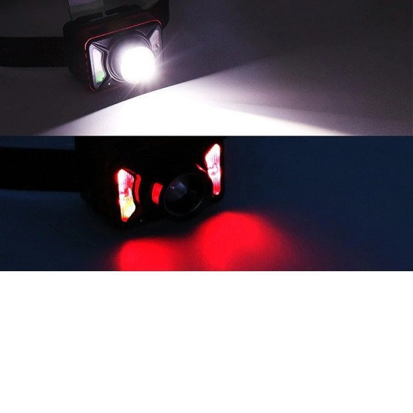 TOGO Latarka Rechargeable headlamp ENTAC, IP65, 10W, 1200lm, USB, black